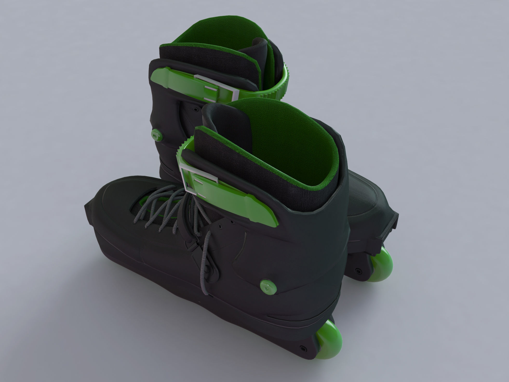 Rollers pair of roller skates 3D model_2