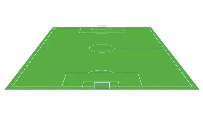 Football field Low-poly 3D model