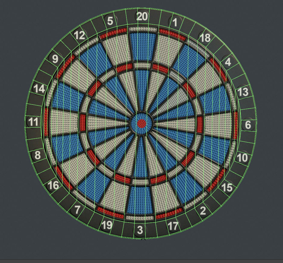 Darts Table Low-poly 3D model_1