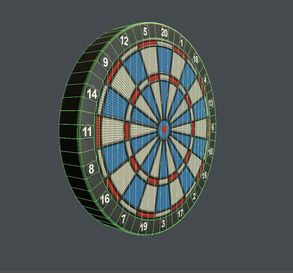 Darts Table Low-poly 3D model_3