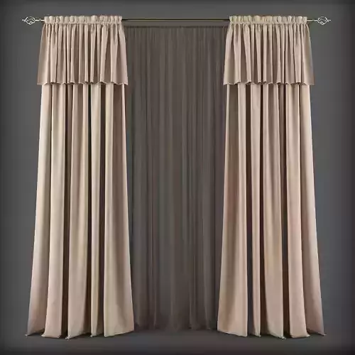 Curtain 3D model 300
