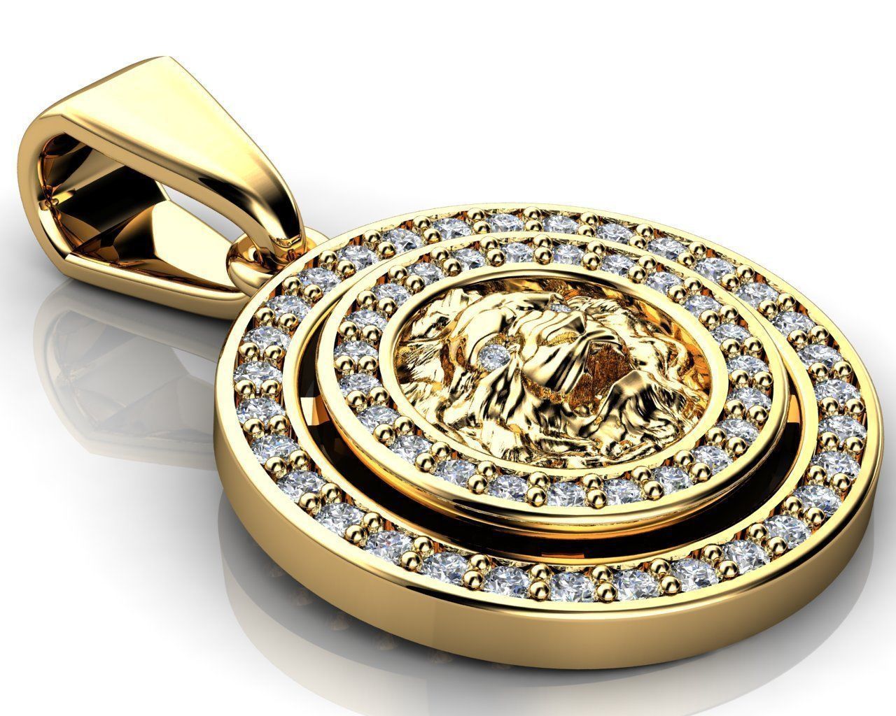 Lion Pendant 3D print model_1