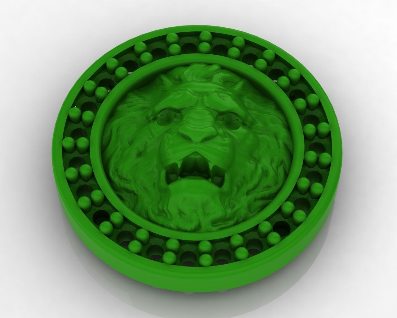 Lion Pendant 3D print model_5