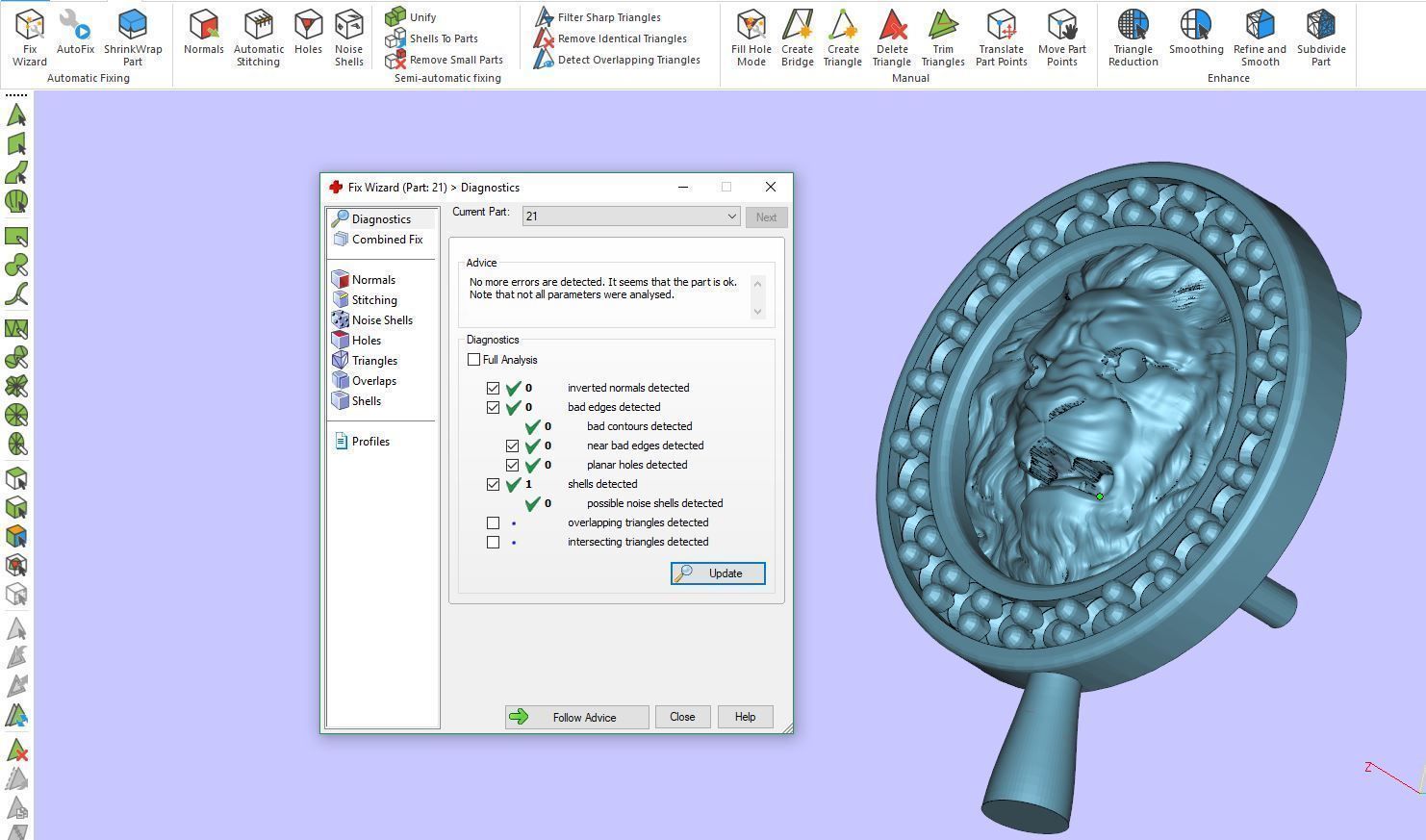 Lion Pendant 3D print model_8