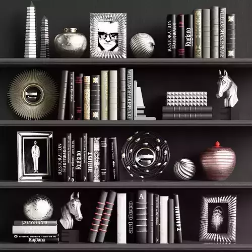 Decor Set 8 bookcase 3D model