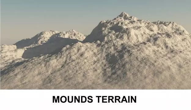 3d Terrain Mounds 3D model_0