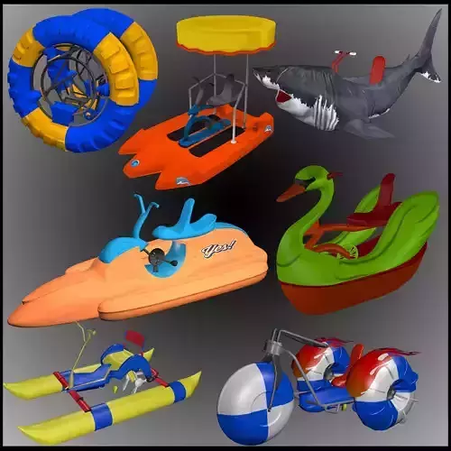 Paddle bike  low poly