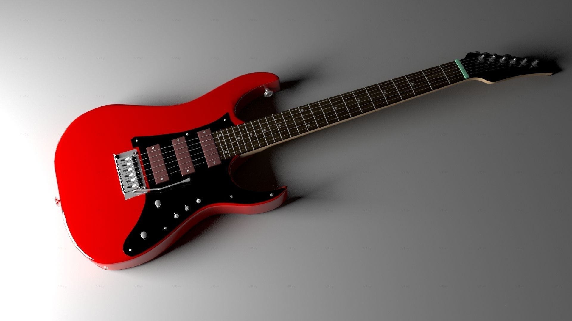 Electric Guitar 3D model_1