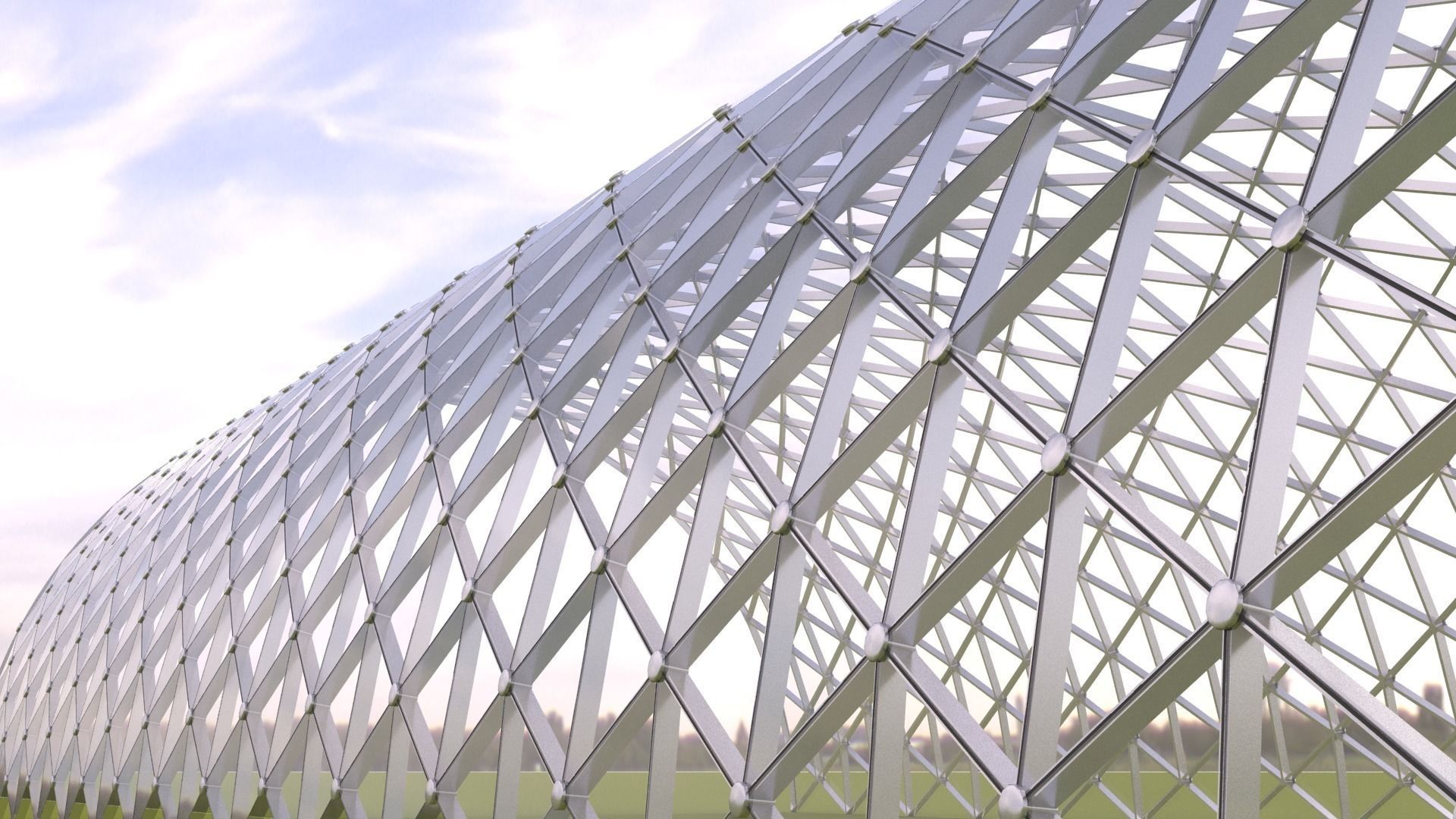 Greenhouse building 3D model_1