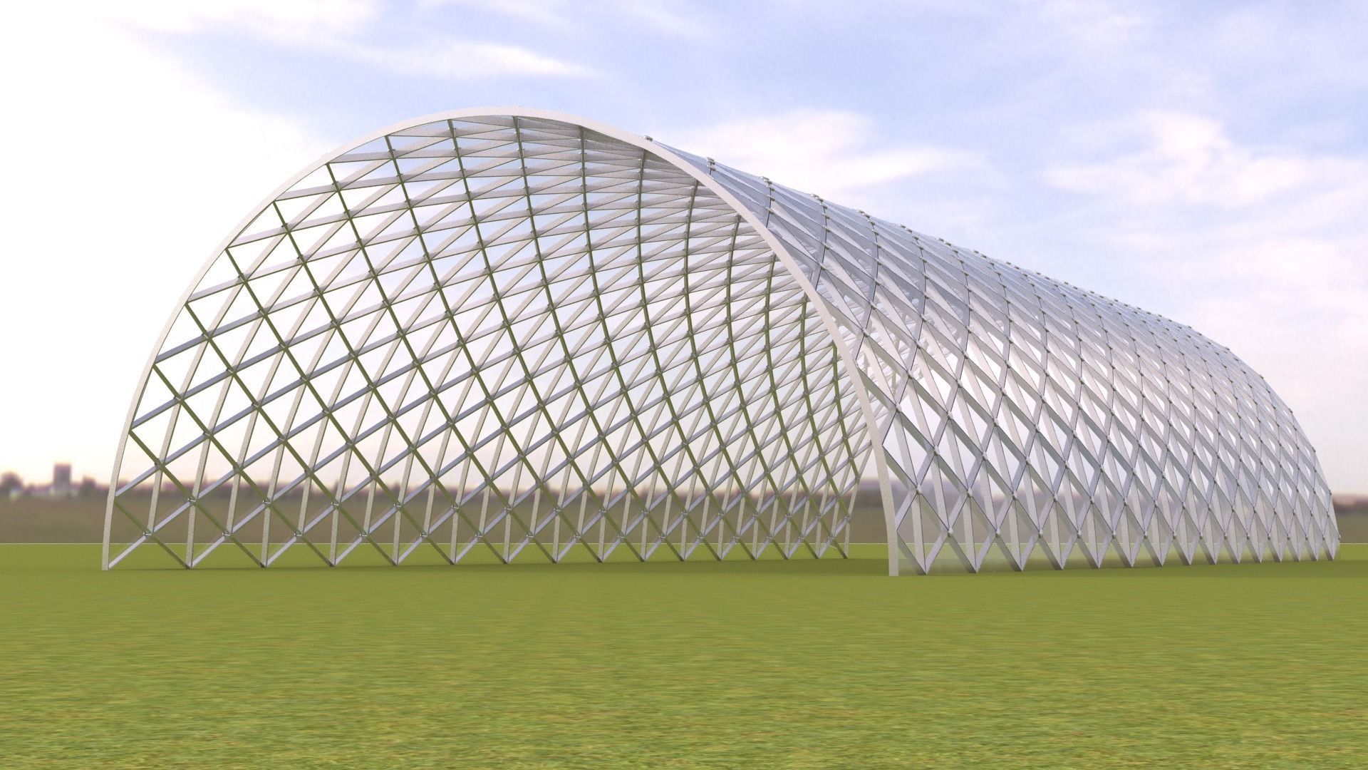 Greenhouse building 3D model_2