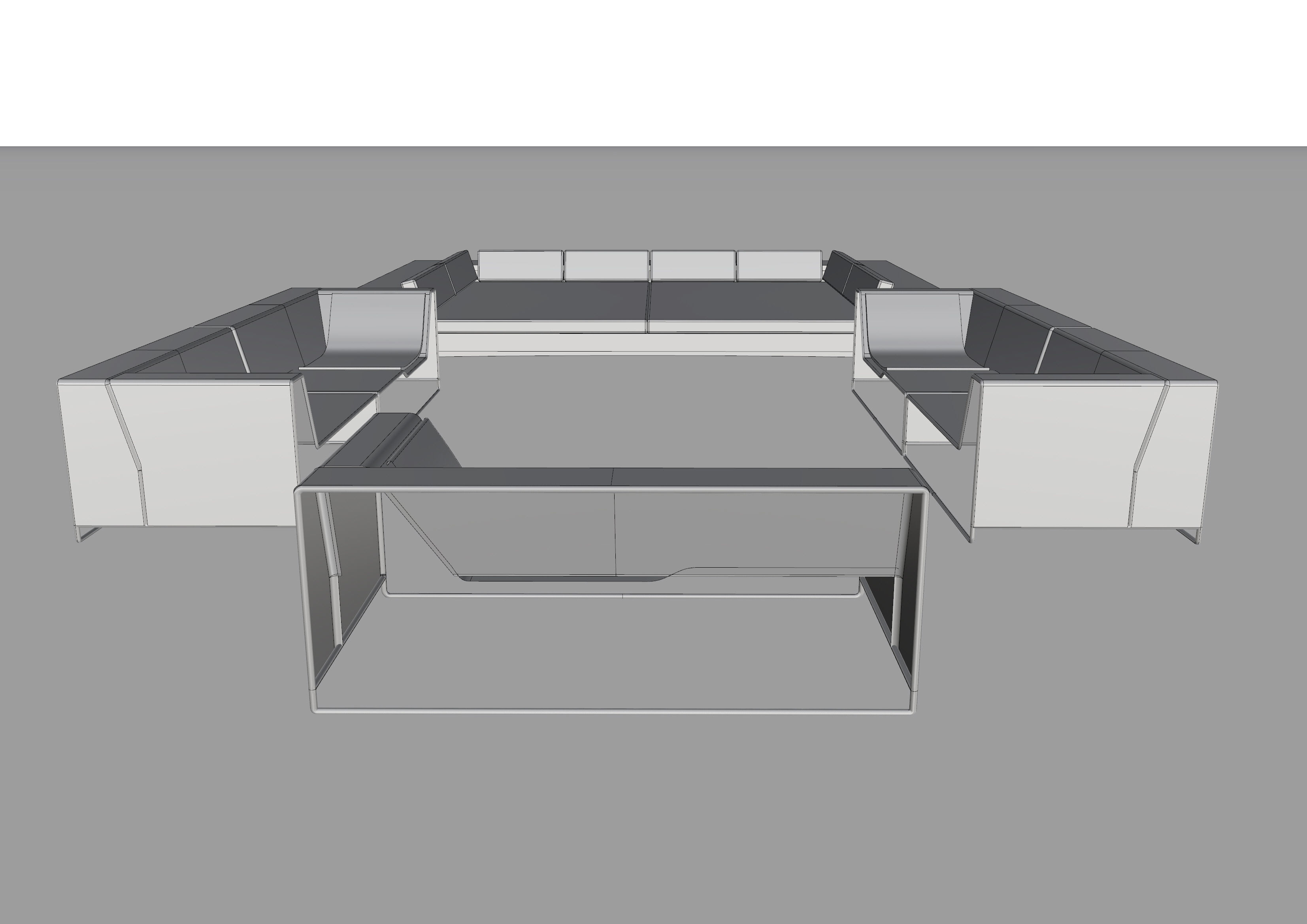 Seating group - Furniture set 3D model_6