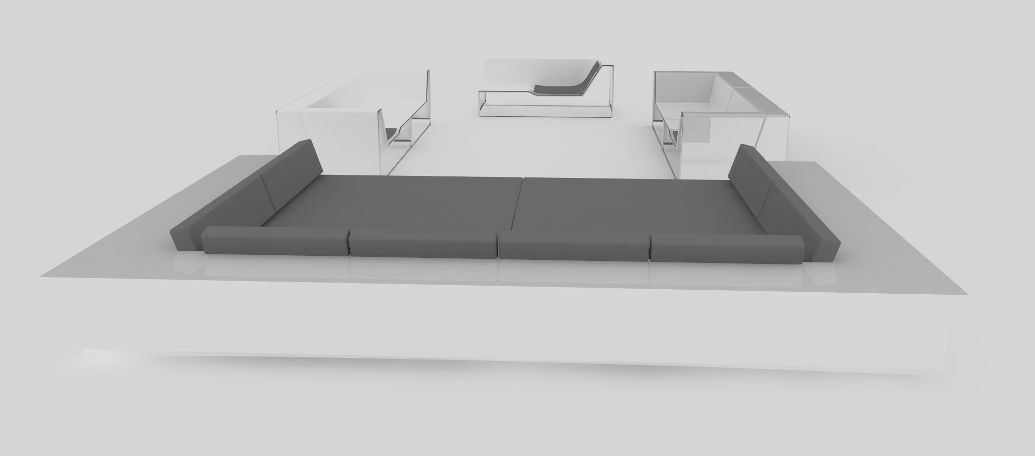 Seating group - Furniture set 3D model_2