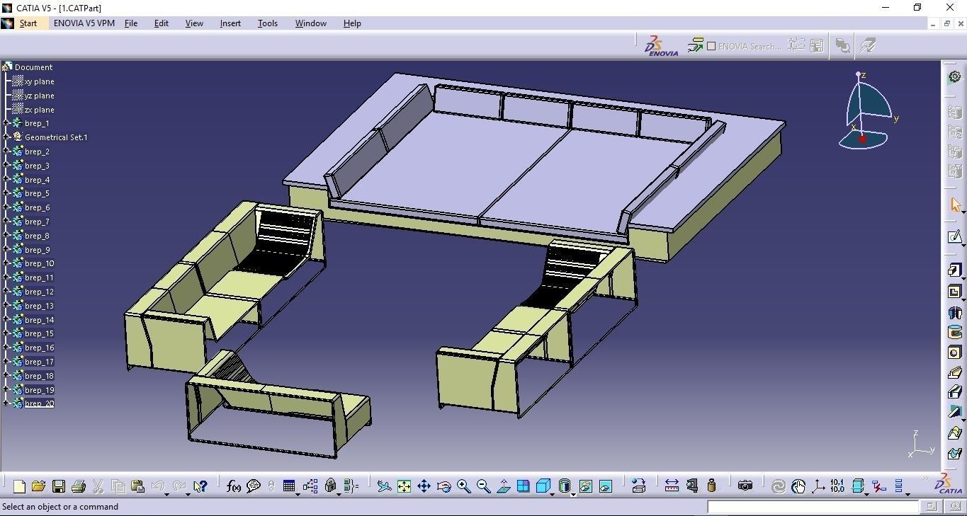 Seating group - Furniture set 3D model_13
