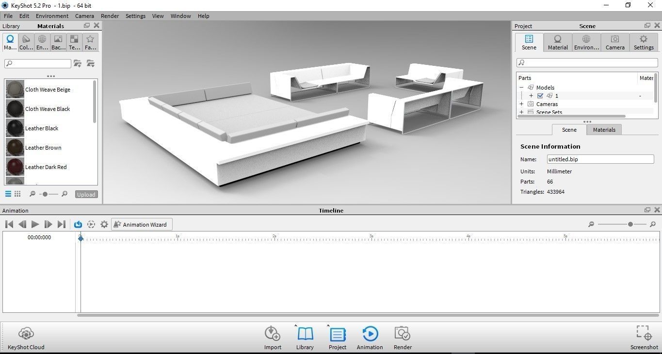 Seating group - Furniture set 3D model_14