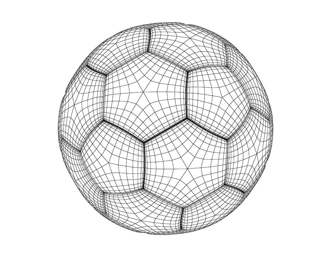 Soccer Ball 01 3D model_3