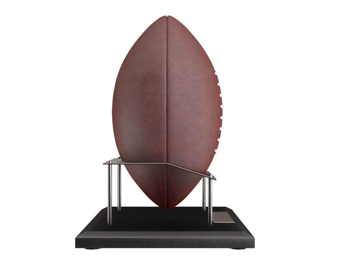 American Football Ball With Stand 3D model_2