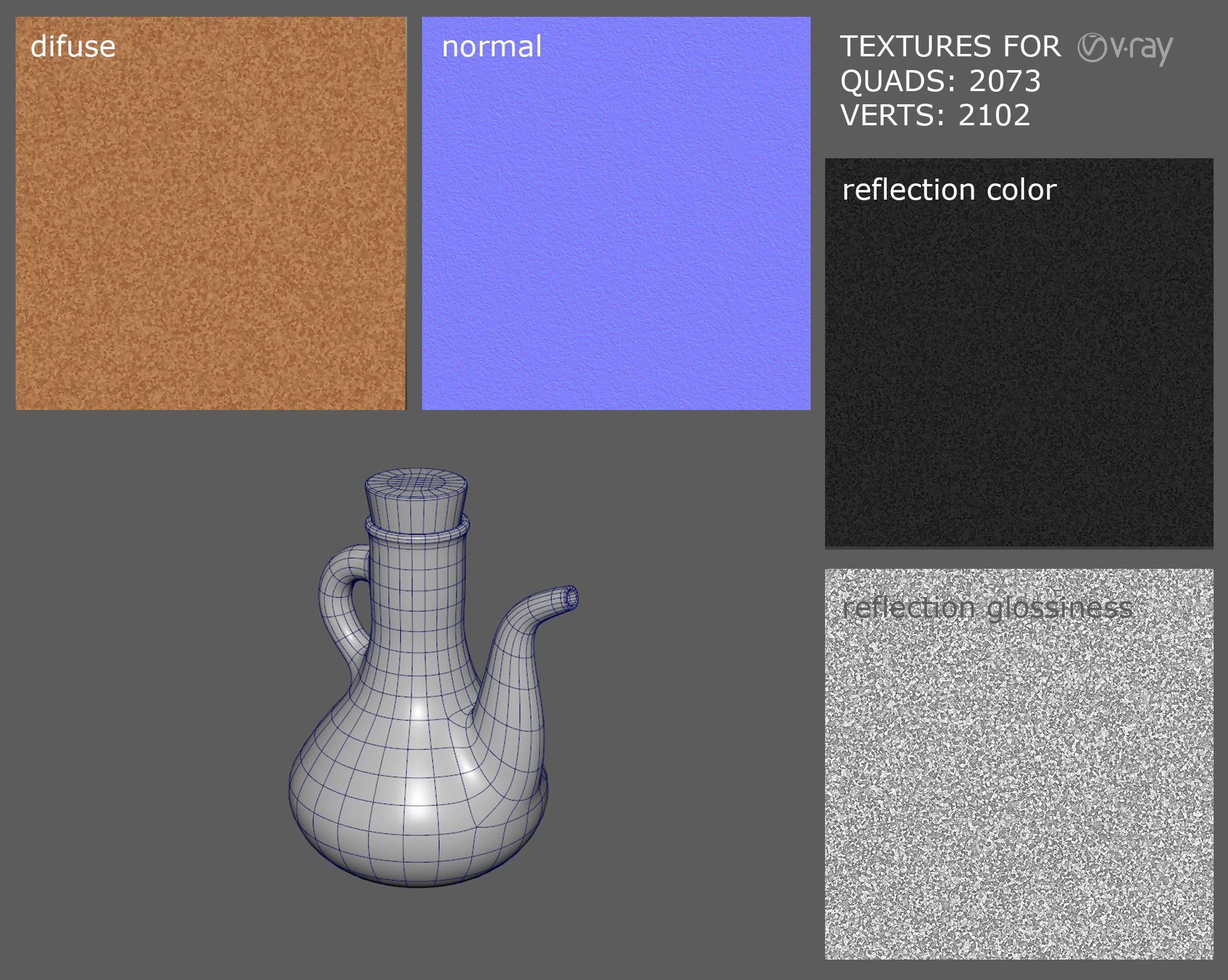 Olive Oil Seasonings Set 3D model_5