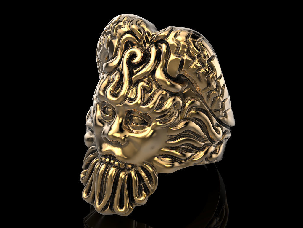 Poseidon Ring 3D print model_9