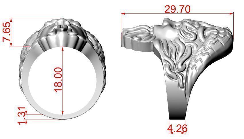 Poseidon Ring 3D print model_12