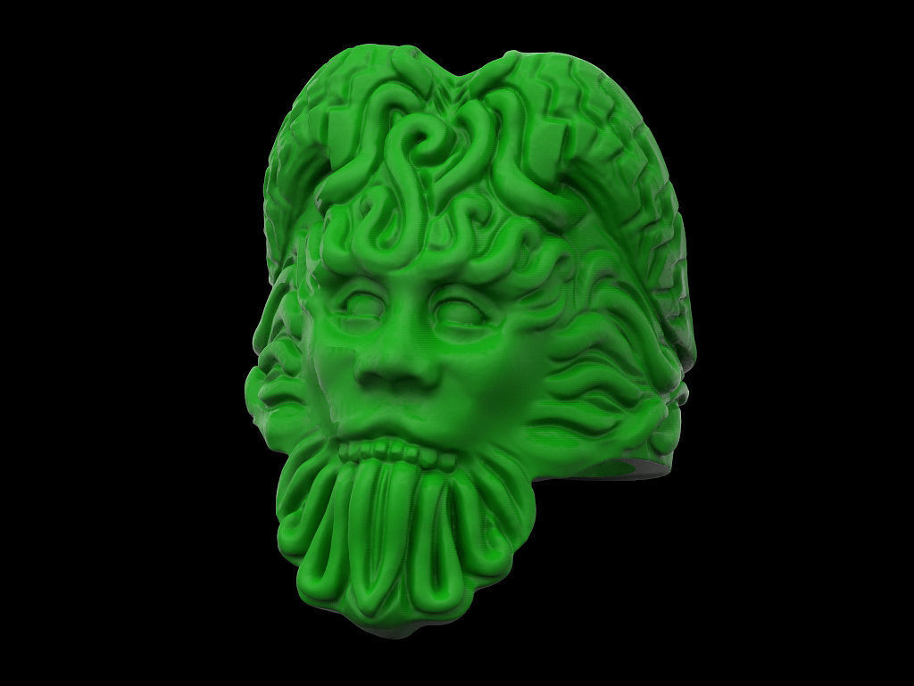 Poseidon Ring 3D print model_10