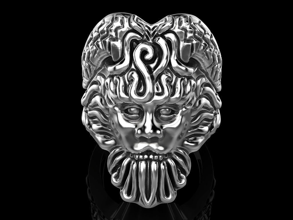 Poseidon Ring 3D print model_4