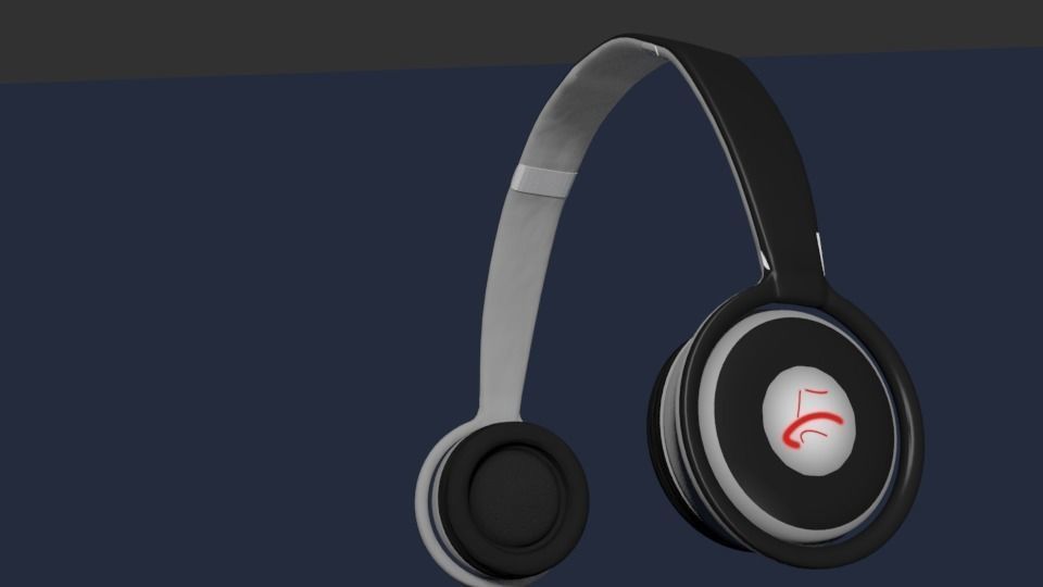 Realistic Headphone Free 3D model_2