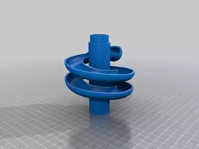 Marble Run Spiral - Single Column Halfpipe Free 3D print model
