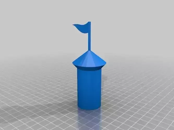 Marble Run Flag Cap Free 3D print model