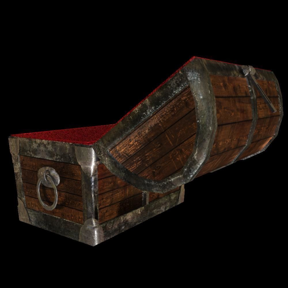 Medieval Chest Low-poly 3D model_7