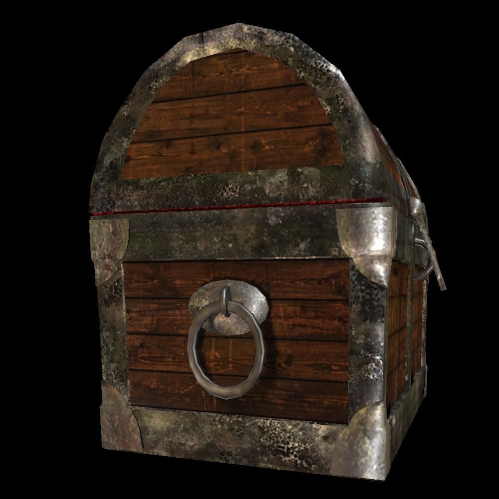 Medieval Chest Low-poly 3D model_5
