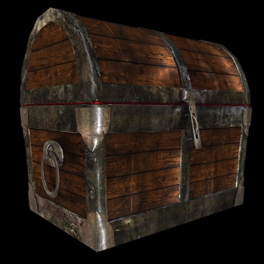 Medieval Chest Low-poly 3D model_8