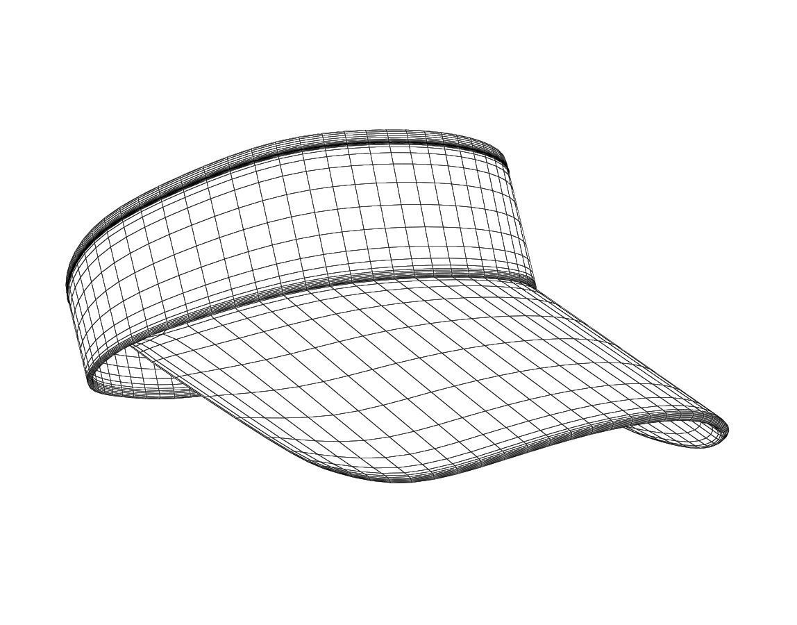 Tennis hat 3D model_1