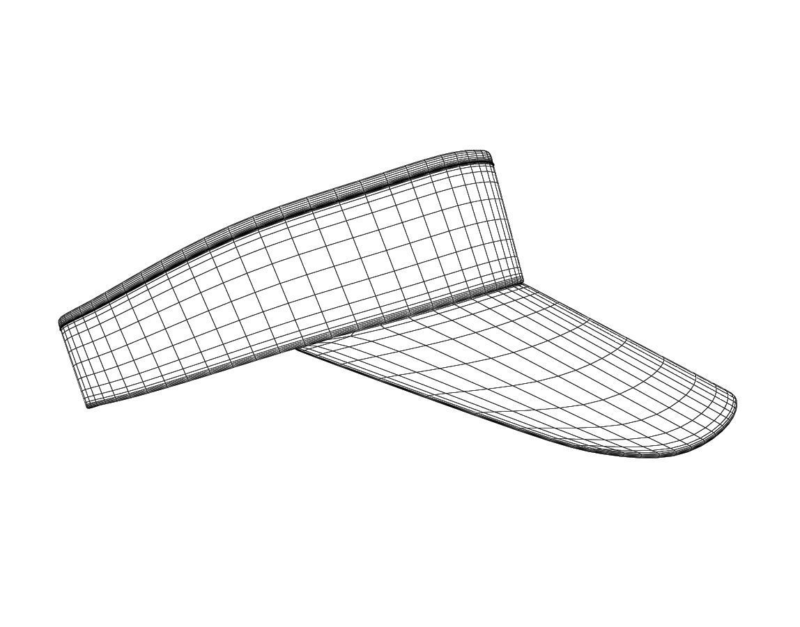 Tennis hat 3D model_2
