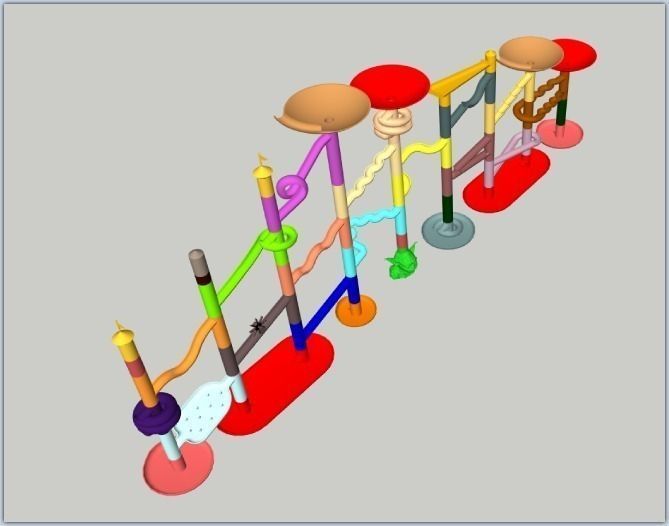 Marble Run Dual Base Free 3D print model_1
