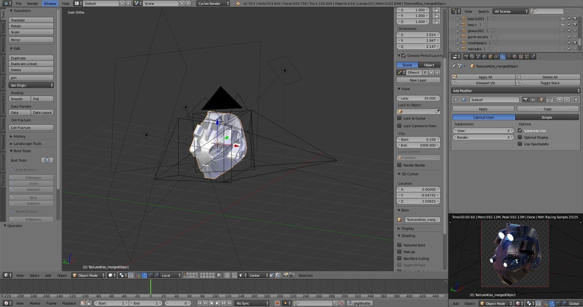 SciFi Helmet Model 3D model_4