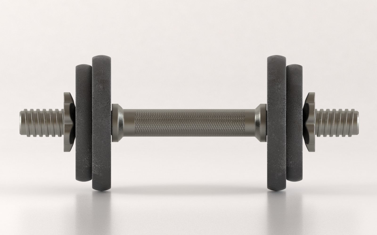 Metal Dumbell  3D model_2