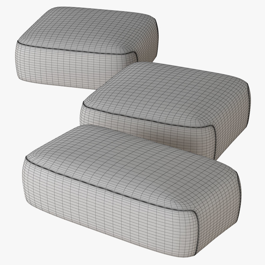 Pouf Franklin 3D model_4