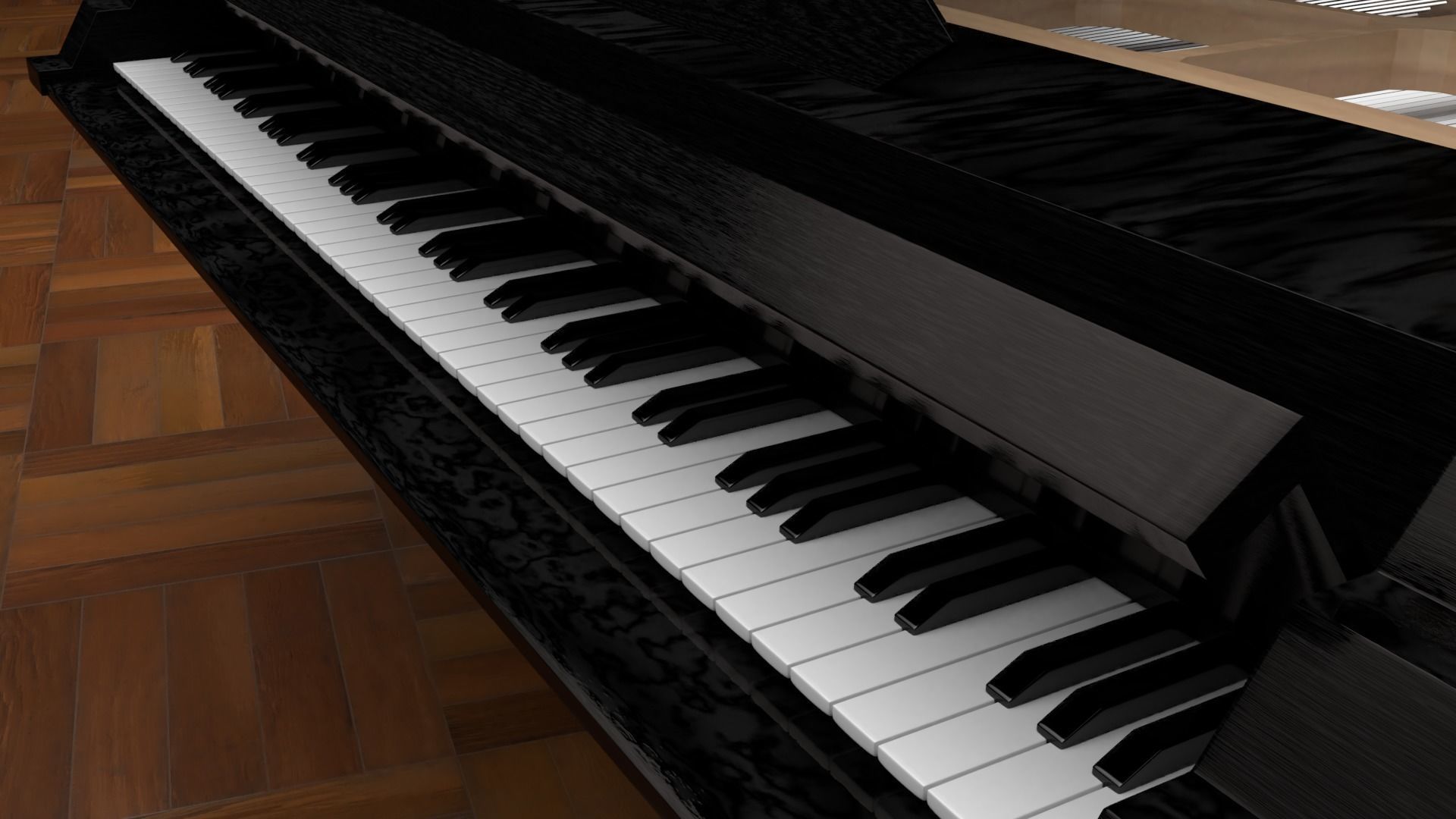 Grand Piano 3D model_2