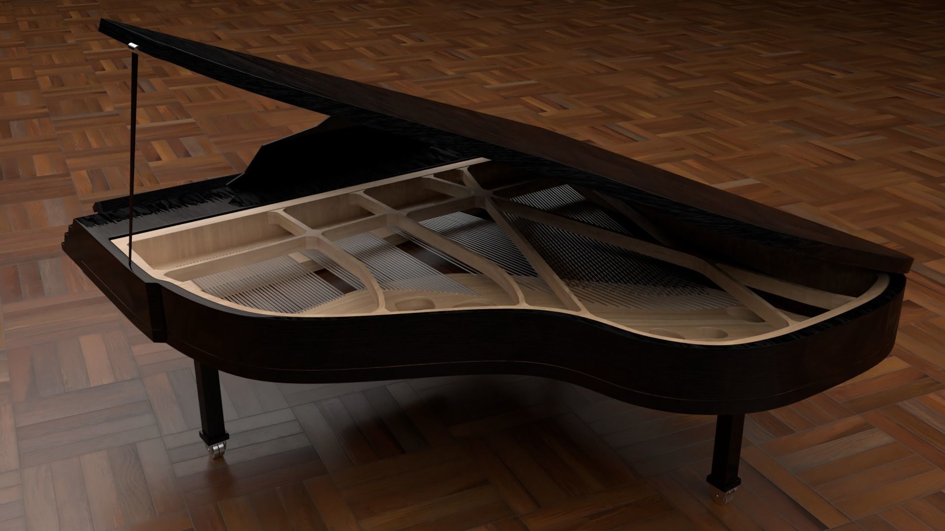 Grand Piano 3D model_1