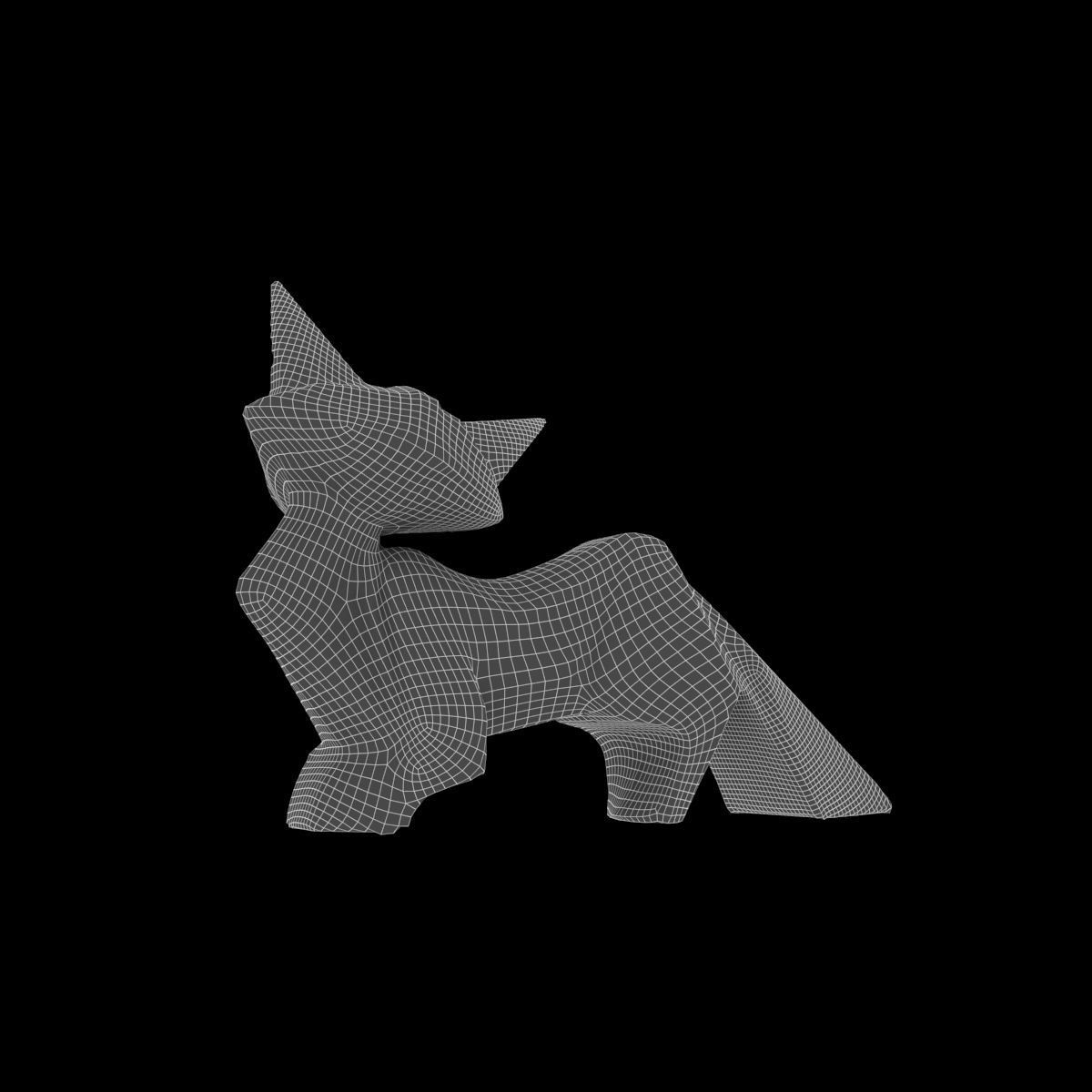 Figurine fox 3D model_5