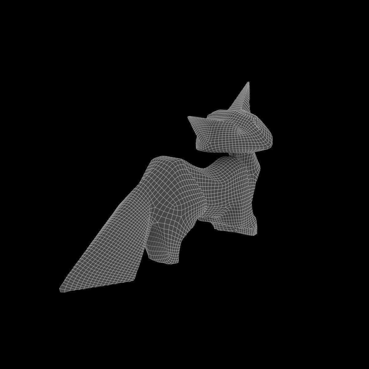 Figurine fox 3D model_6