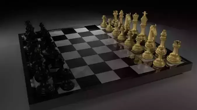 3D chess board 3D model