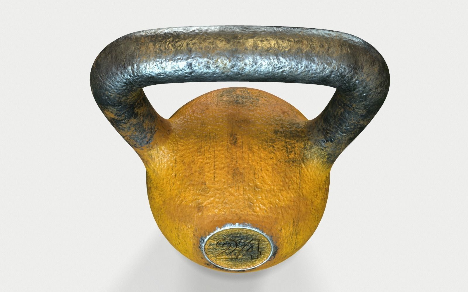 Metal Kettlebell 3D model_3