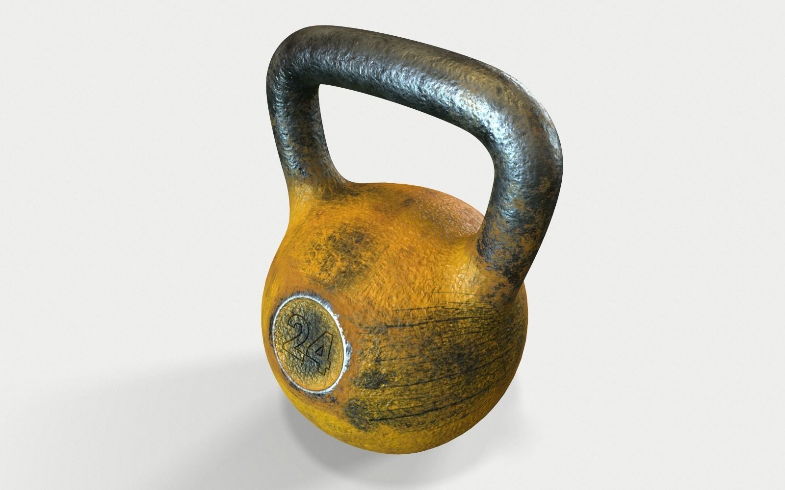 Metal Kettlebell 3D model_1