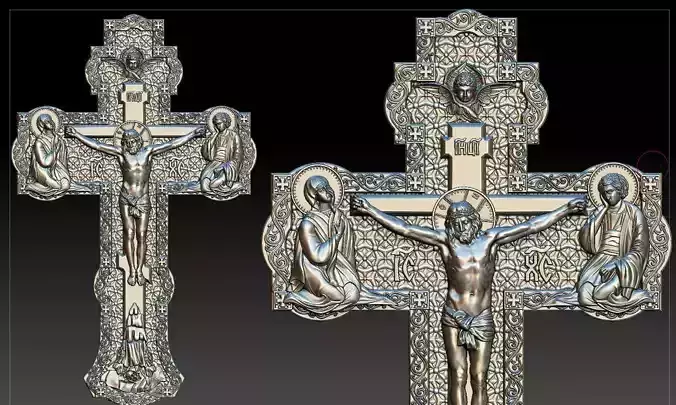 cross jesus - jesus 3D print model