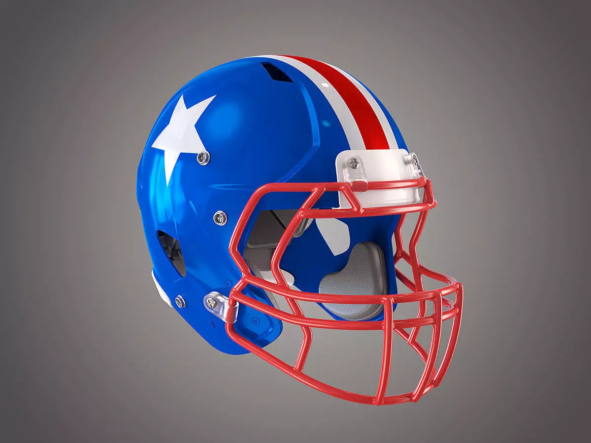 Football Helmet 3D model_0