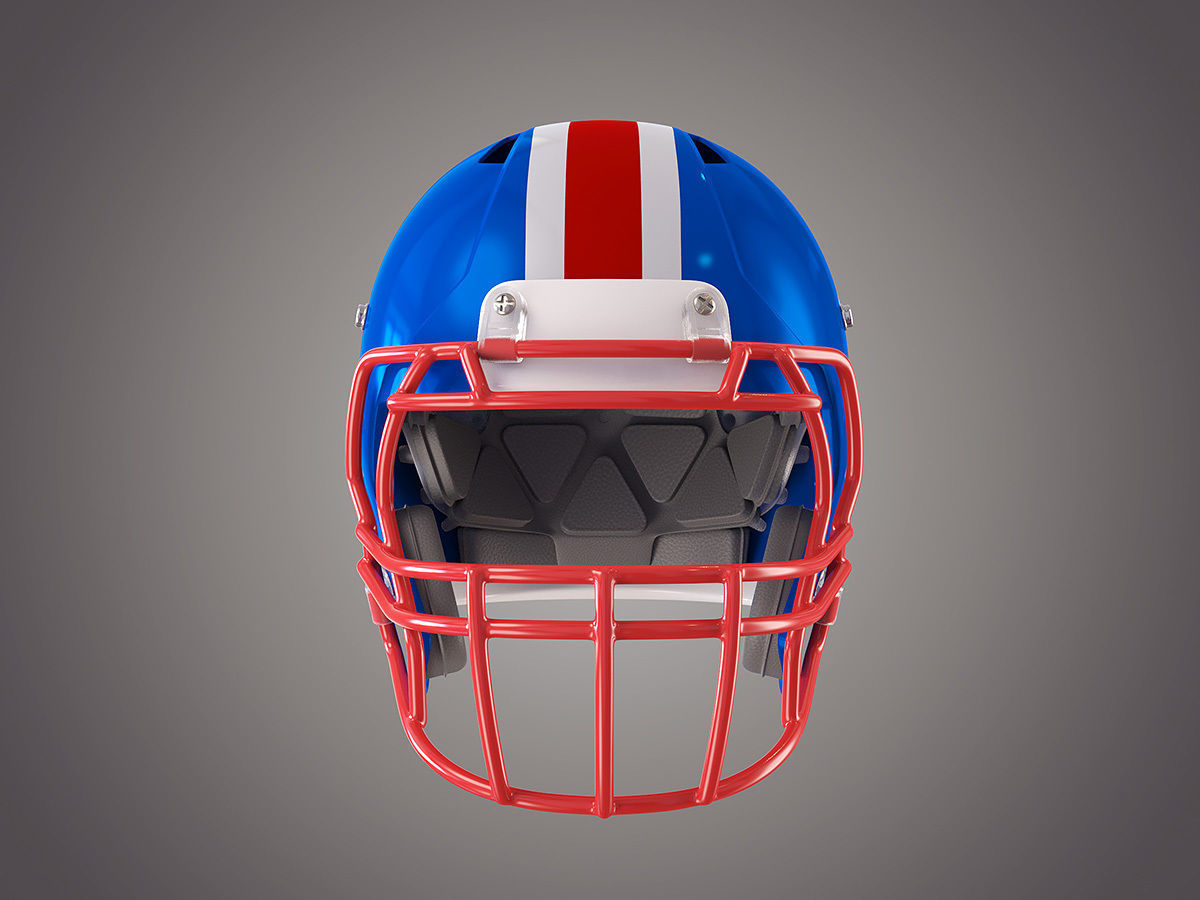 Football Helmet 3D model_2