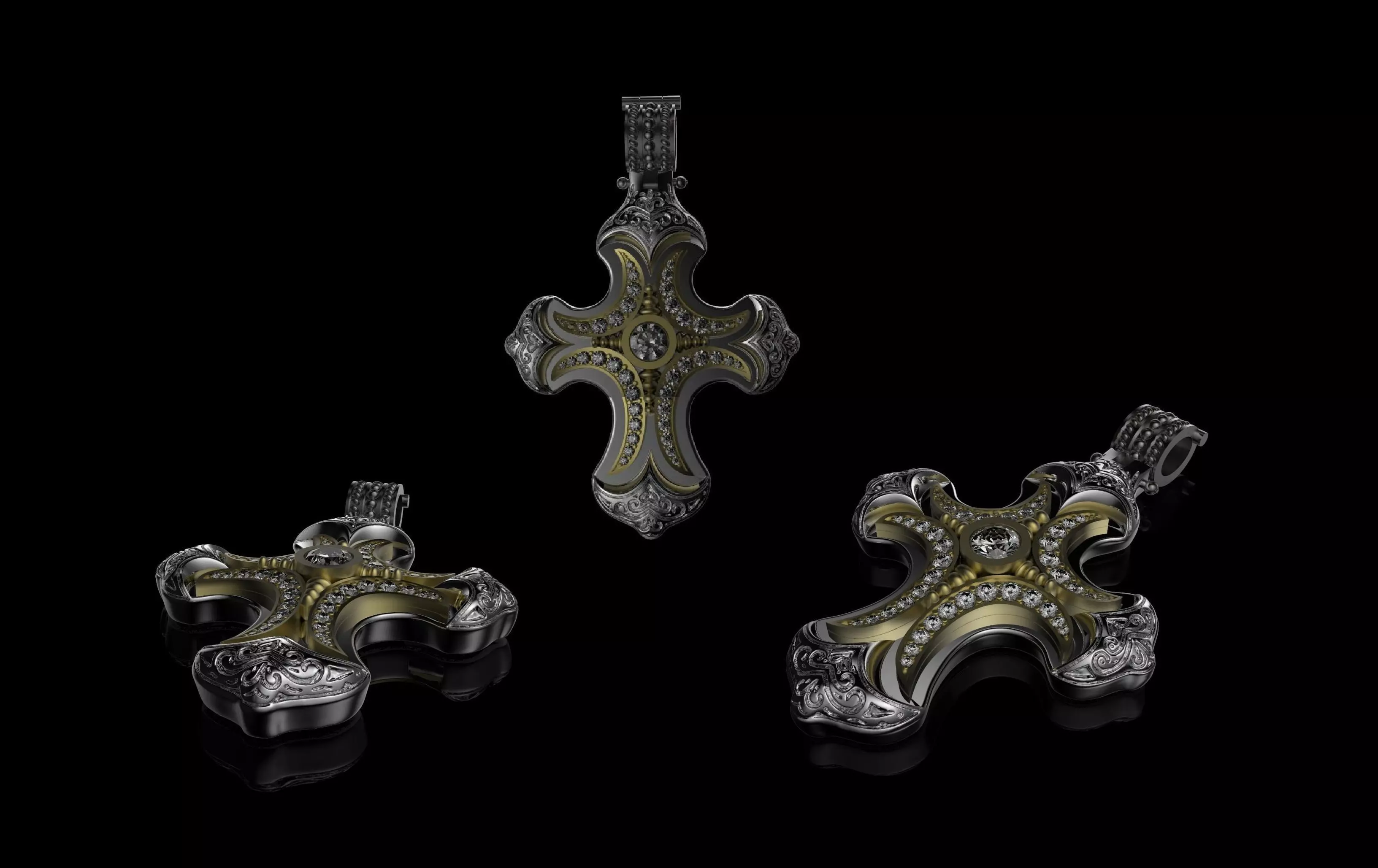 Konstantino cross 3D print model_0