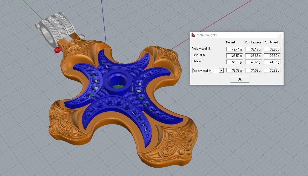 Konstantino cross 3D print model_10