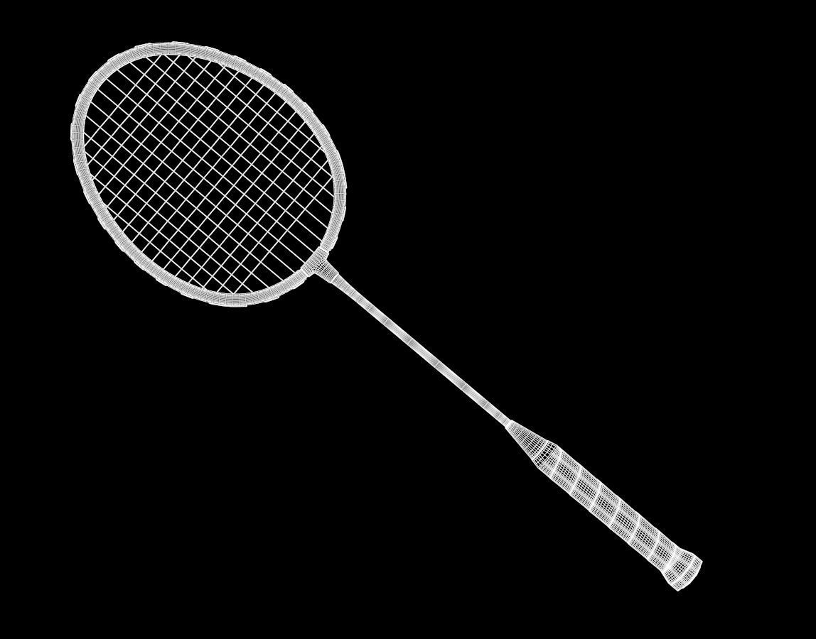 Badminton Racket 3D model_3